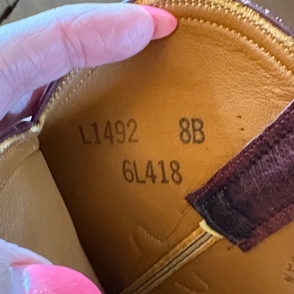 Lucchese Brown Ostrich Leather Heeled Boots - Picture 3 of 16